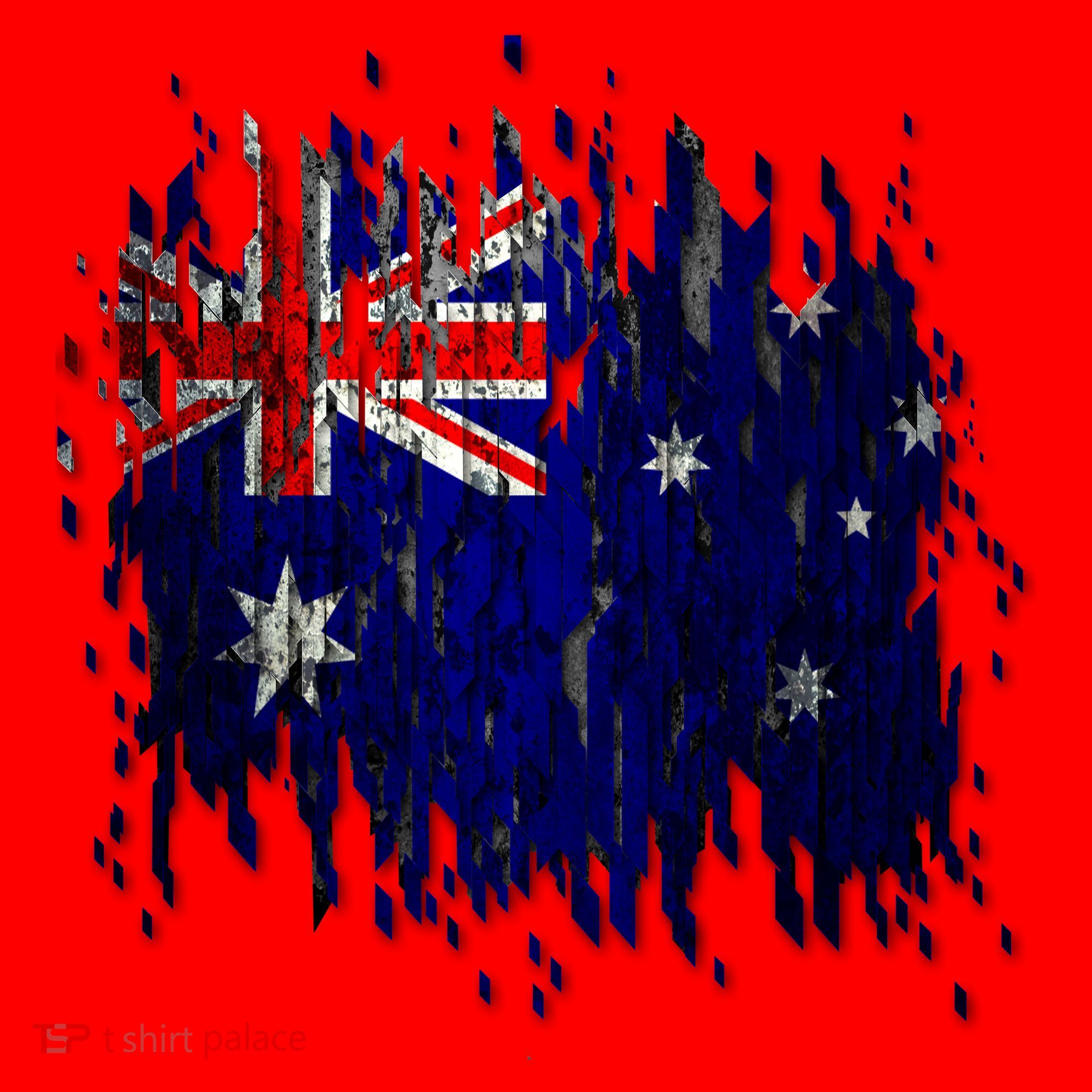 Australia Grunge Flag Santa Hat