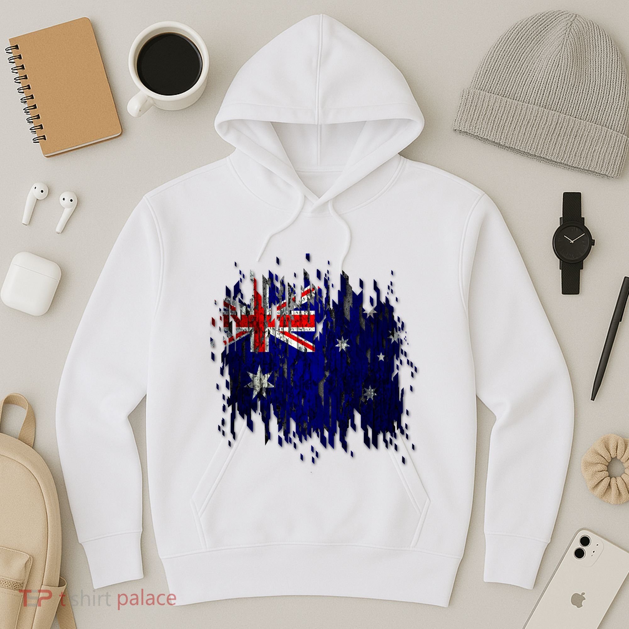 Australia Grunge Flag Hoodie