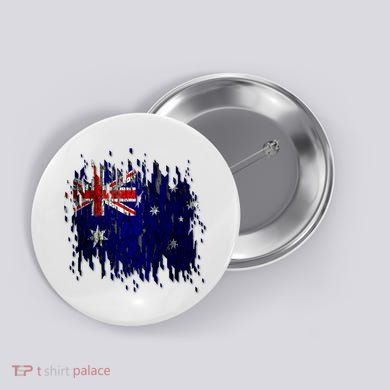 Australia Grunge Flag Button