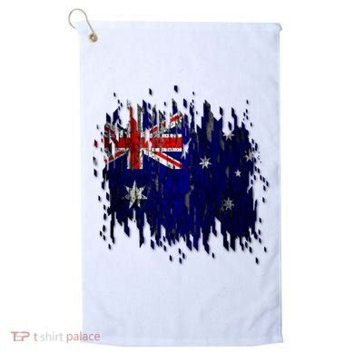 Australia Grunge Flag Golf Towel