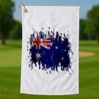 Australia Grunge Flag Golf Towel thumb 1