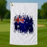 Australia Grunge Flag Golf Towel thumb 1
