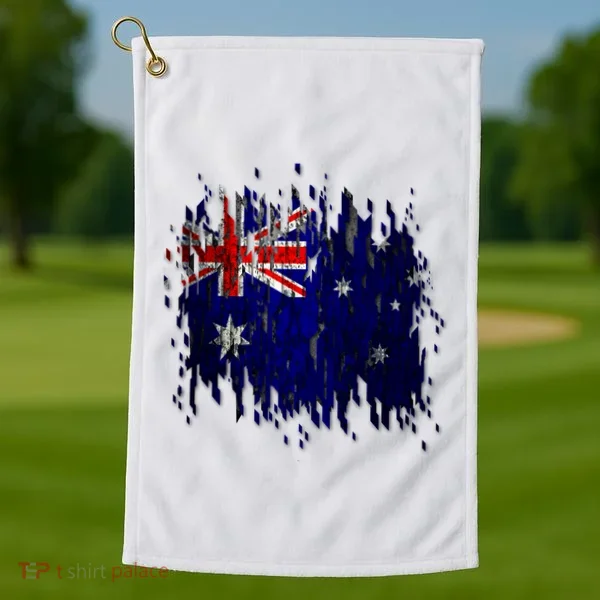 Australia Grunge Flag Golf Towel