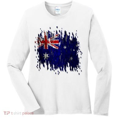 Australia Grunge Flag Women's Long Sleeve Shirt