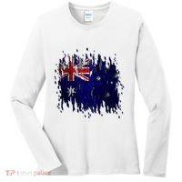 Australia Grunge Flag Women's Long Sleeve Shirt thumb 0