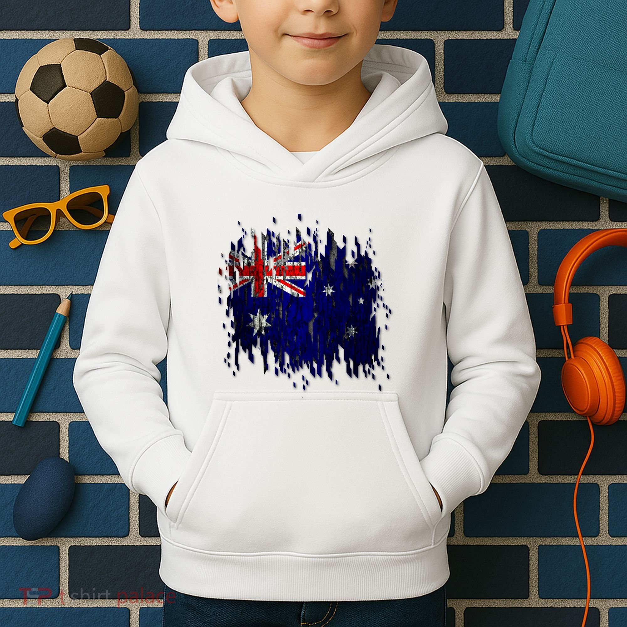 Australia Grunge Flag Kids Hoodie