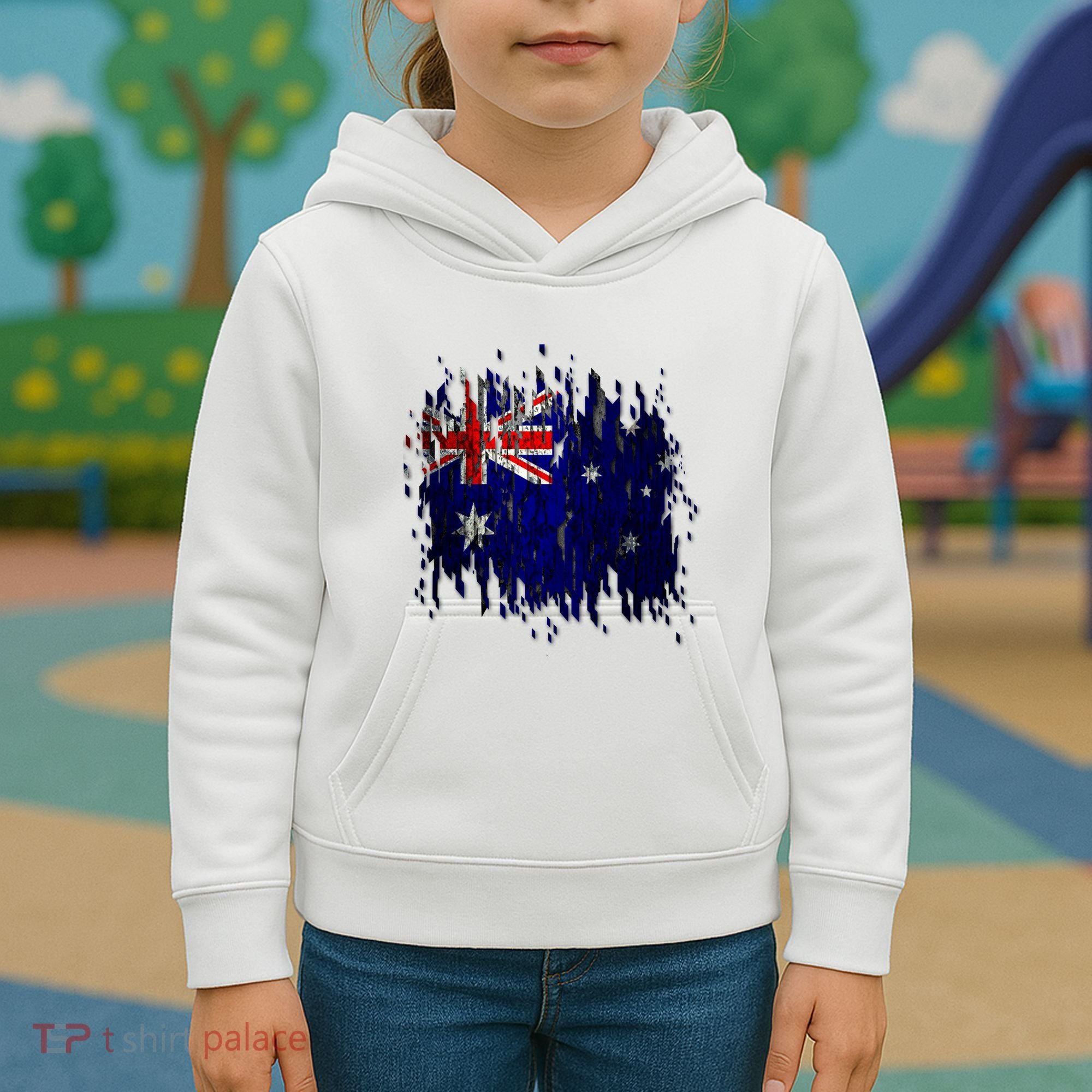 Australia Grunge Flag Kids Hoodie
