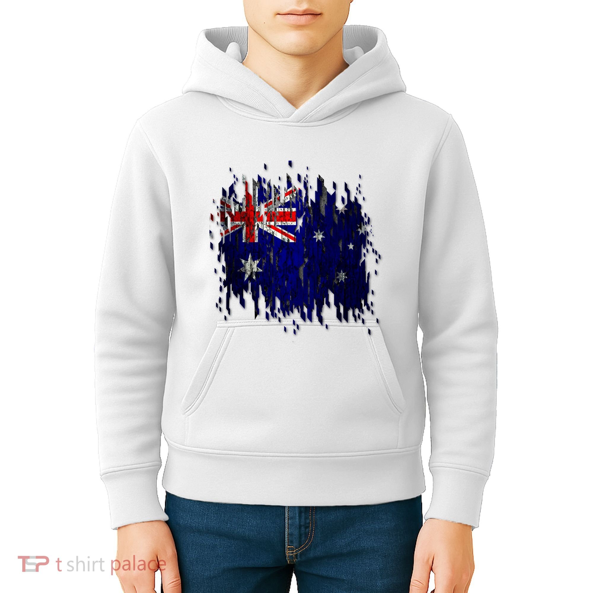 Australia Grunge Flag Kids Hoodie