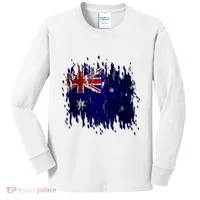 Australia Grunge Flag Kids Long Sleeve Shirt thumb 0