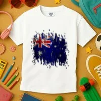 Australia Grunge Flag Kids T-Shirt thumb 3
