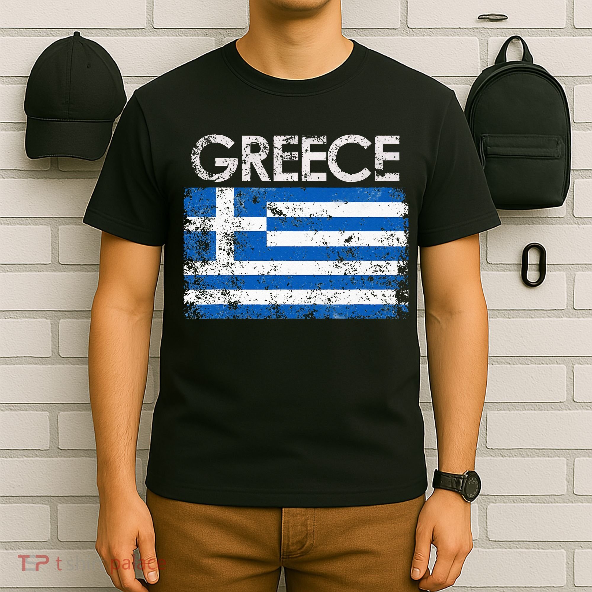 Authentic Greek Flag Souvenir Celebrate Greece's Heritage T-Shirt