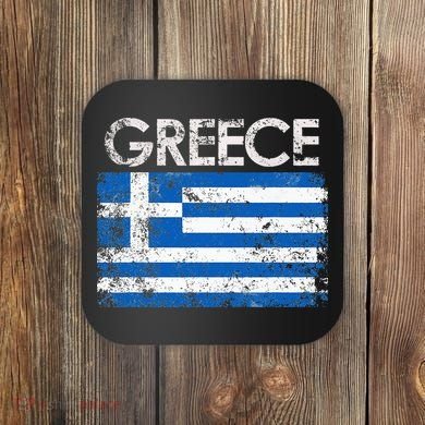 Authentic Greek Flag Souvenir Celebrate Greece's Heritage Coaster