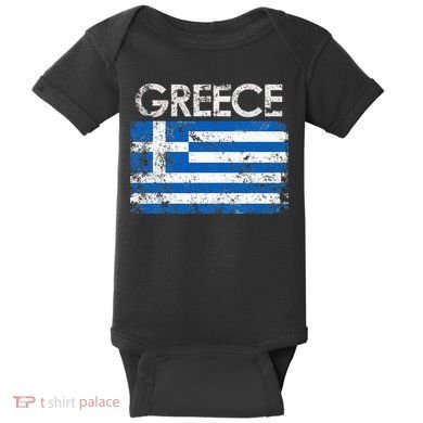 Authentic Greek Flag Souvenir Celebrate Greece's Heritage Baby Bodysuit