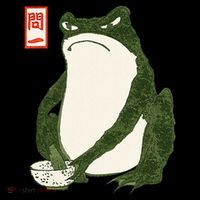 Aesthetic Grumpy Frog Famous Japanese Art Toad Bucket Hat thumb 4