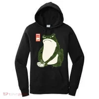 Aesthetic Grumpy Frog Famous Japanese Art Toad Women's Hoodie thumb 0
