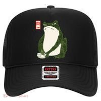 Aesthetic Grumpy Frog Famous Japanese Art Toad Hat thumb 0
