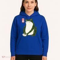 Aesthetic Grumpy Frog Famous Japanese Art Toad Hoodie thumb 5