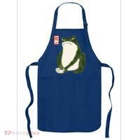 Aesthetic Grumpy Frog Famous Japanese Art Toad Apron thumb 0