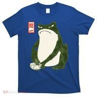 Aesthetic Grumpy Frog Famous Japanese Art Toad T-Shirt thumb 0