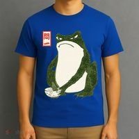 Aesthetic Grumpy Frog Famous Japanese Art Toad T-Shirt thumb 3