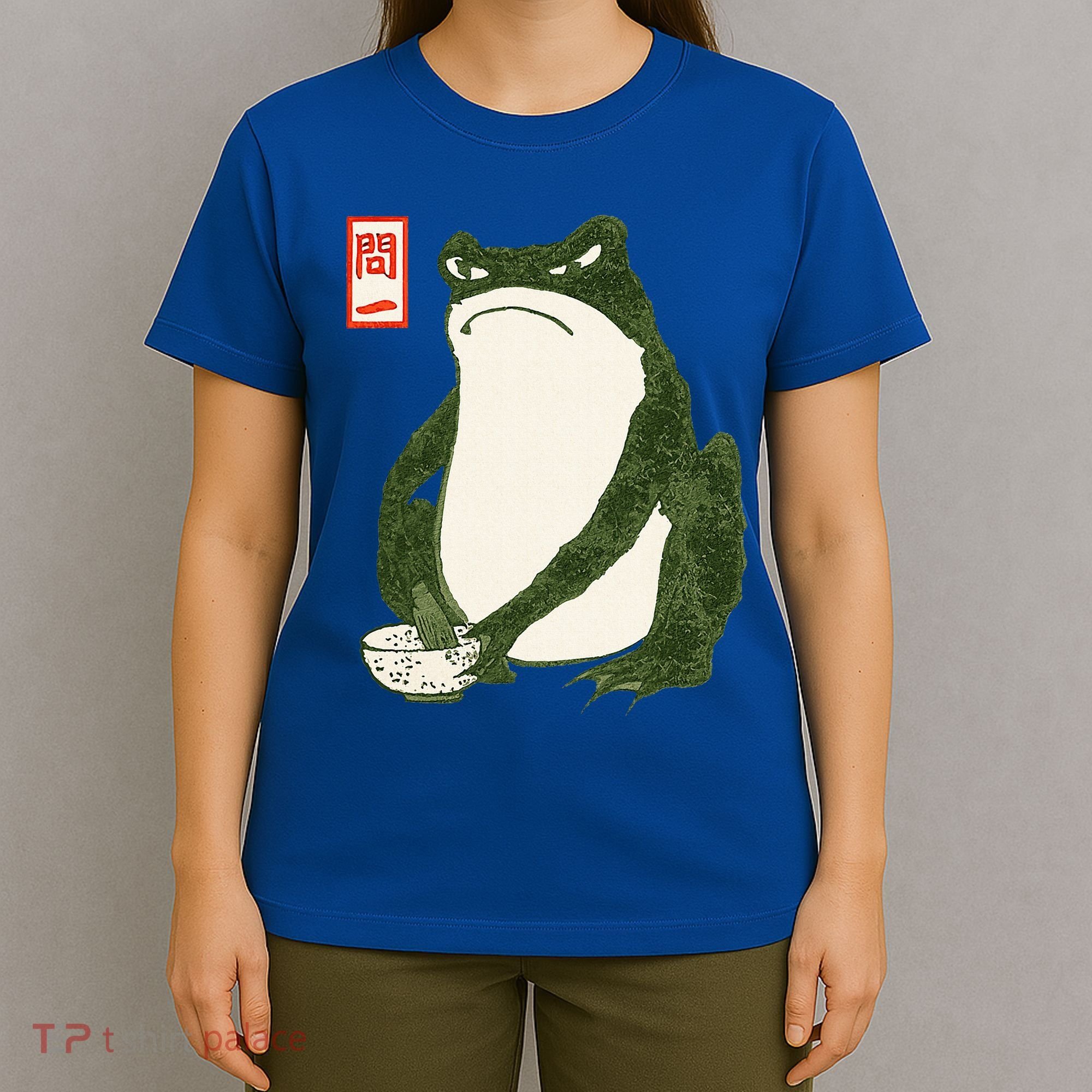 Aesthetic Grumpy Frog Famous Japanese Art Toad T-Shirt