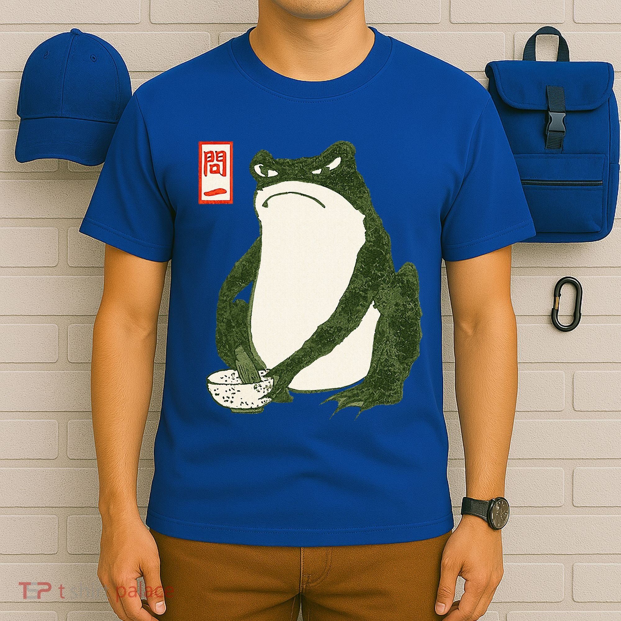 Aesthetic Grumpy Frog Famous Japanese Art Toad T-Shirt