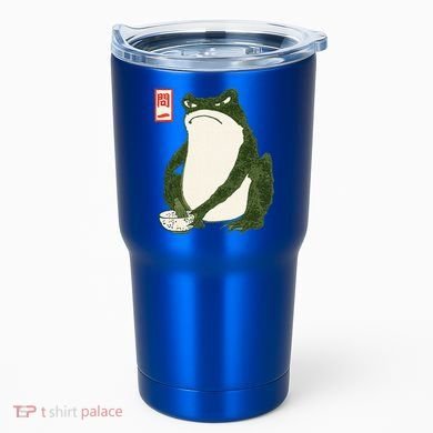 Aesthetic Grumpy Frog Famous Japanese Art Toad Tumbler