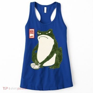 Aesthetic Grumpy Frog Famous Japanese Art Toad Women's Tank Top