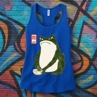 Aesthetic Grumpy Frog Famous Japanese Art Toad Women's Tank Top thumb 3
