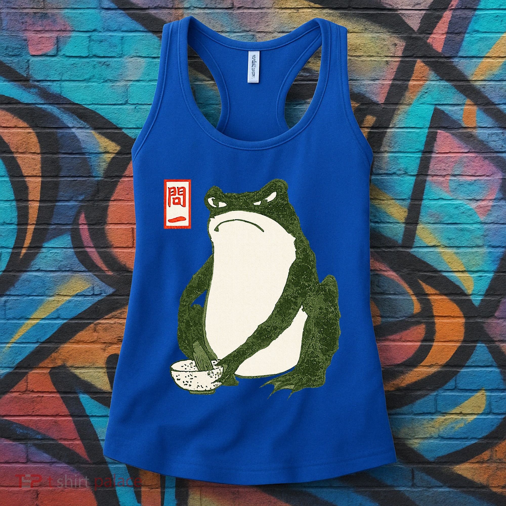 Aesthetic Grumpy Frog Famous Japanese Art Toad Women's Tank Top