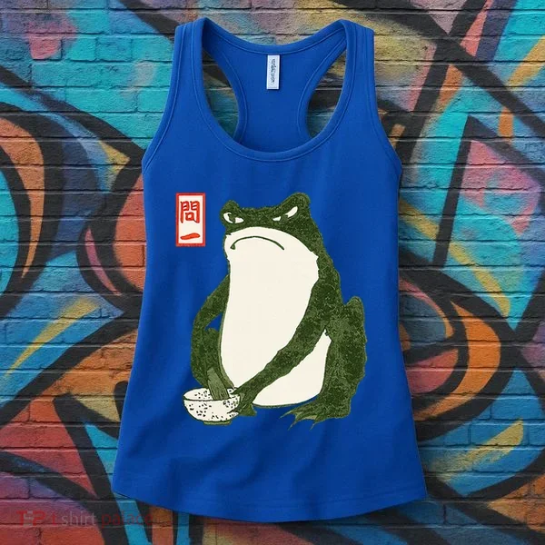 Aesthetic Grumpy Frog Famous Japanese Art Toad Women's Tank Top