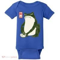 Aesthetic Grumpy Frog Famous Japanese Art Toad Baby Bodysuit thumb 0