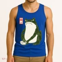 Aesthetic Grumpy Frog Famous Japanese Art Toad Tank Top thumb 3