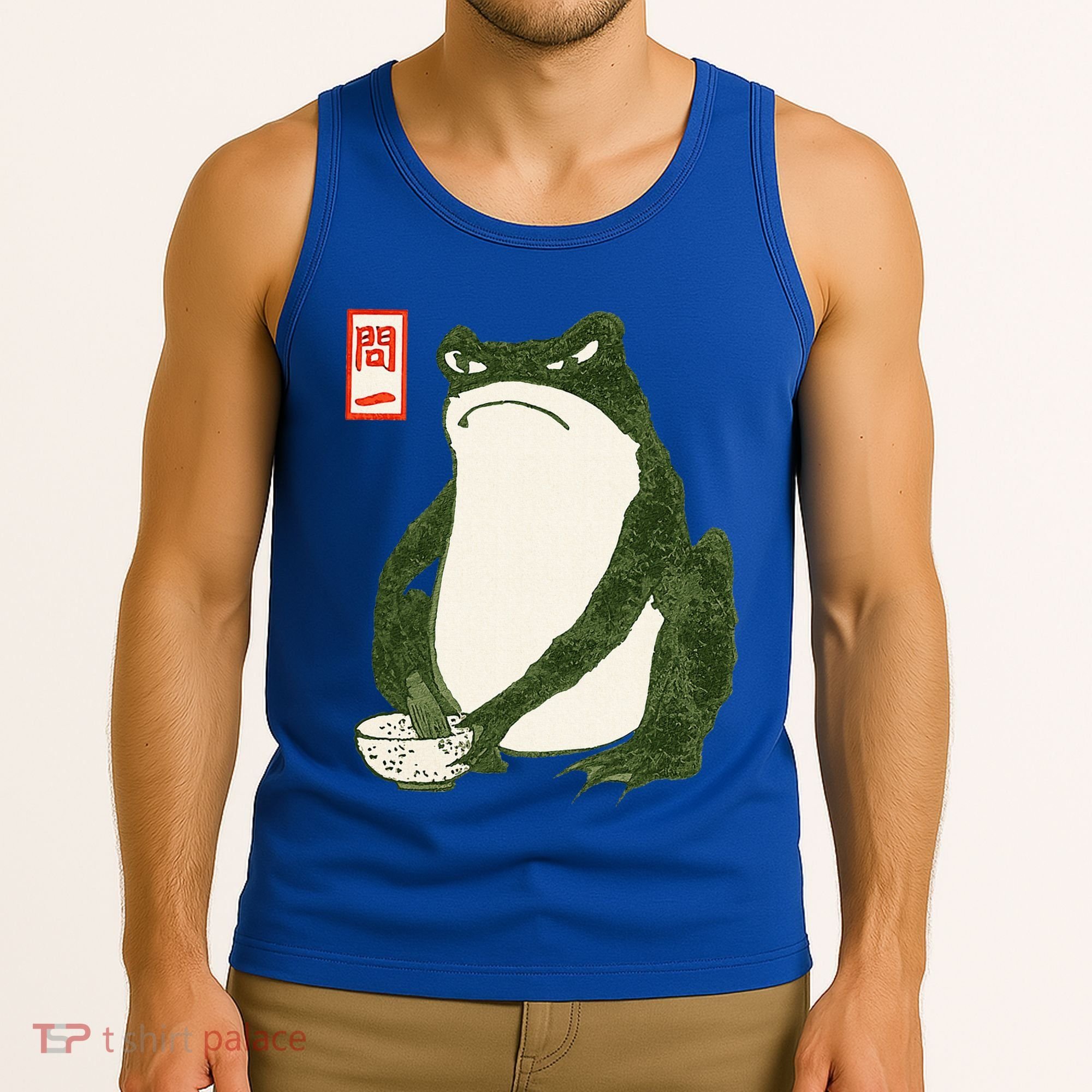 Aesthetic Grumpy Frog Famous Japanese Art Toad Tank Top