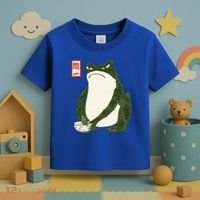 Aesthetic Grumpy Frog Famous Japanese Art Toad Toddler T-Shirt thumb 3