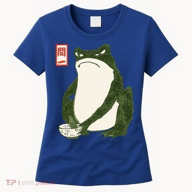 Aesthetic Grumpy Frog Famous Japanese Art Toad Women's T-Shirt