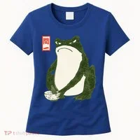 Aesthetic Grumpy Frog Famous Japanese Art Toad Women's T-Shirt thumb 0