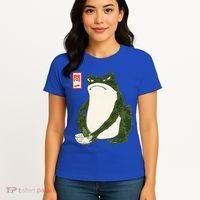 Aesthetic Grumpy Frog Famous Japanese Art Toad Women's T-Shirt thumb 4