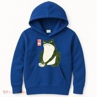 Aesthetic Grumpy Frog Famous Japanese Art Toad Kids Hoodie thumb 0