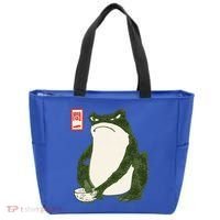 Aesthetic Grumpy Frog Famous Japanese Art Toad Tote Bag thumb 0