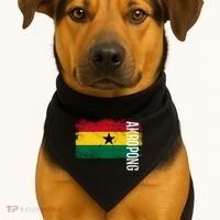 Akropong Ghana Flag Gift For Ghanaians Meaningful Gift USA-Made Doggie Bandana thumb 1