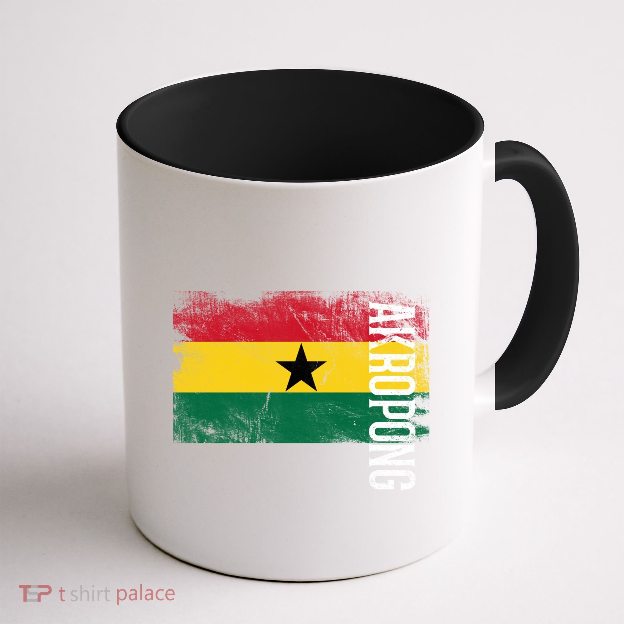 Akropong Ghana Flag Gift For Ghanaians Meaningful Gift Coffee Mug