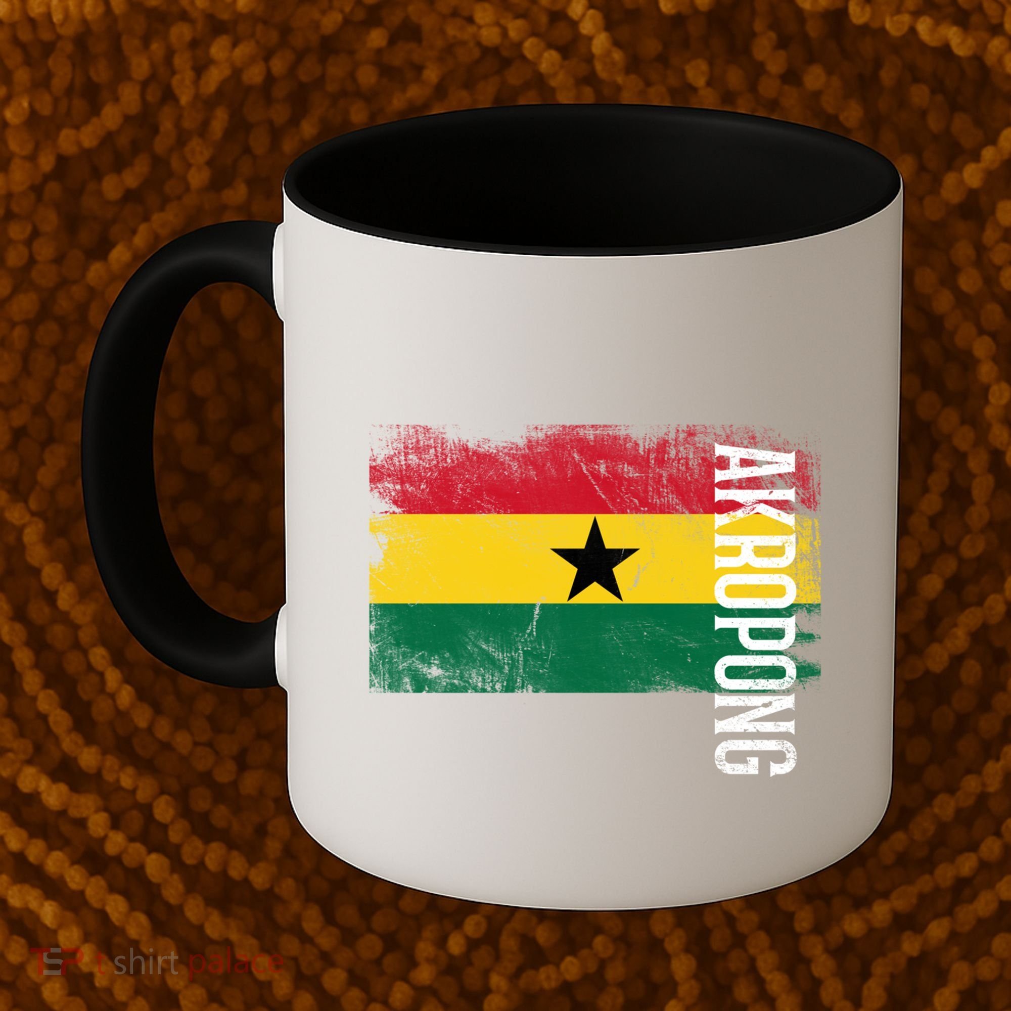 Akropong Ghana Flag Gift For Ghanaians Meaningful Gift Coffee Mug