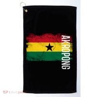 Akropong Ghana Flag Gift For Ghanaians Meaningful Gift Golf Towel thumb 0