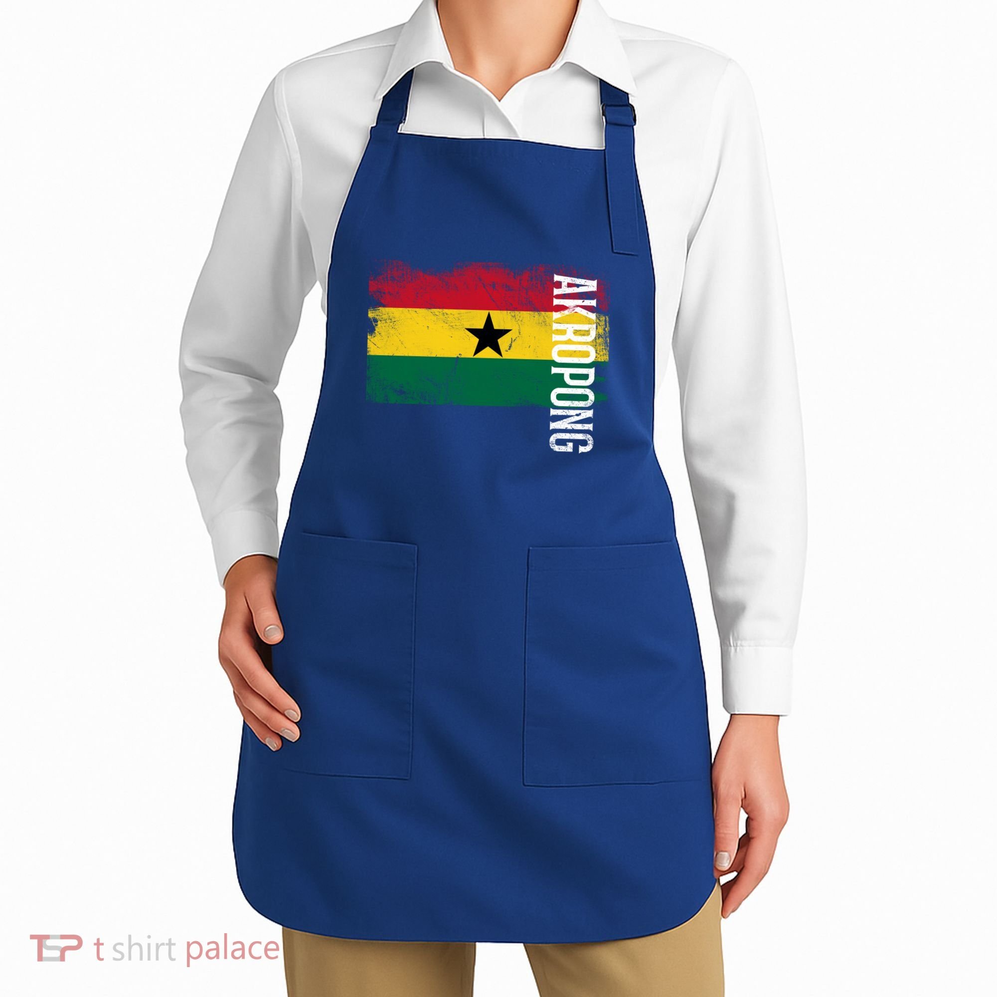 Akropong Ghana Flag Gift For Ghanaians Meaningful Gift Apron