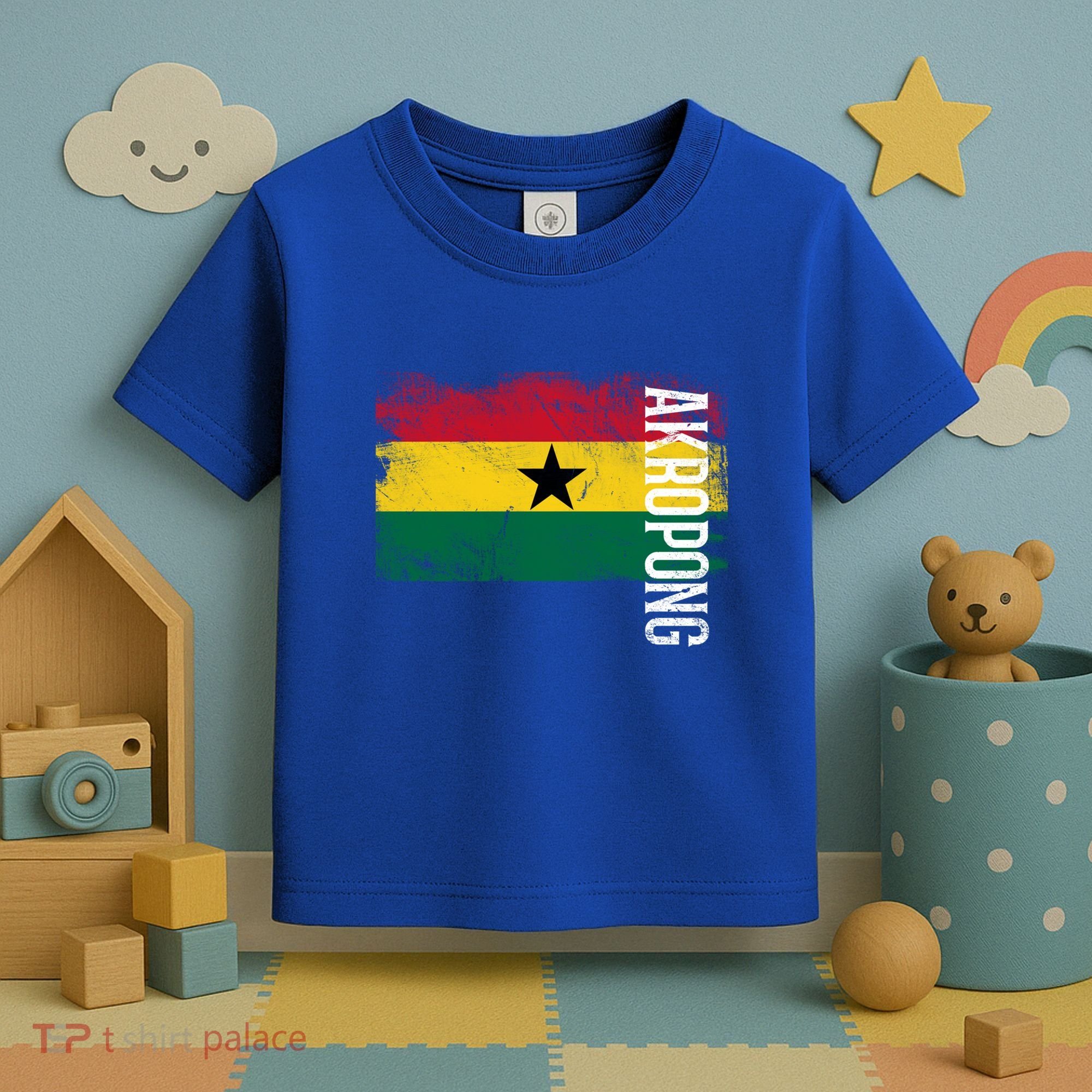 Akropong Ghana Flag Gift For Ghanaians Meaningful Gift Toddler T-Shirt