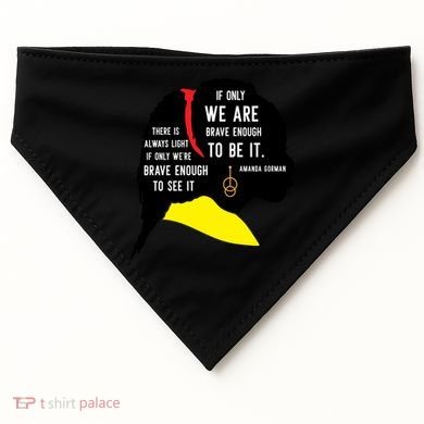 Amanda Gorman For Black History Month Gift USA-Made Doggie Bandana