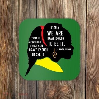 Amanda Gorman For Black History Month Gift Coaster