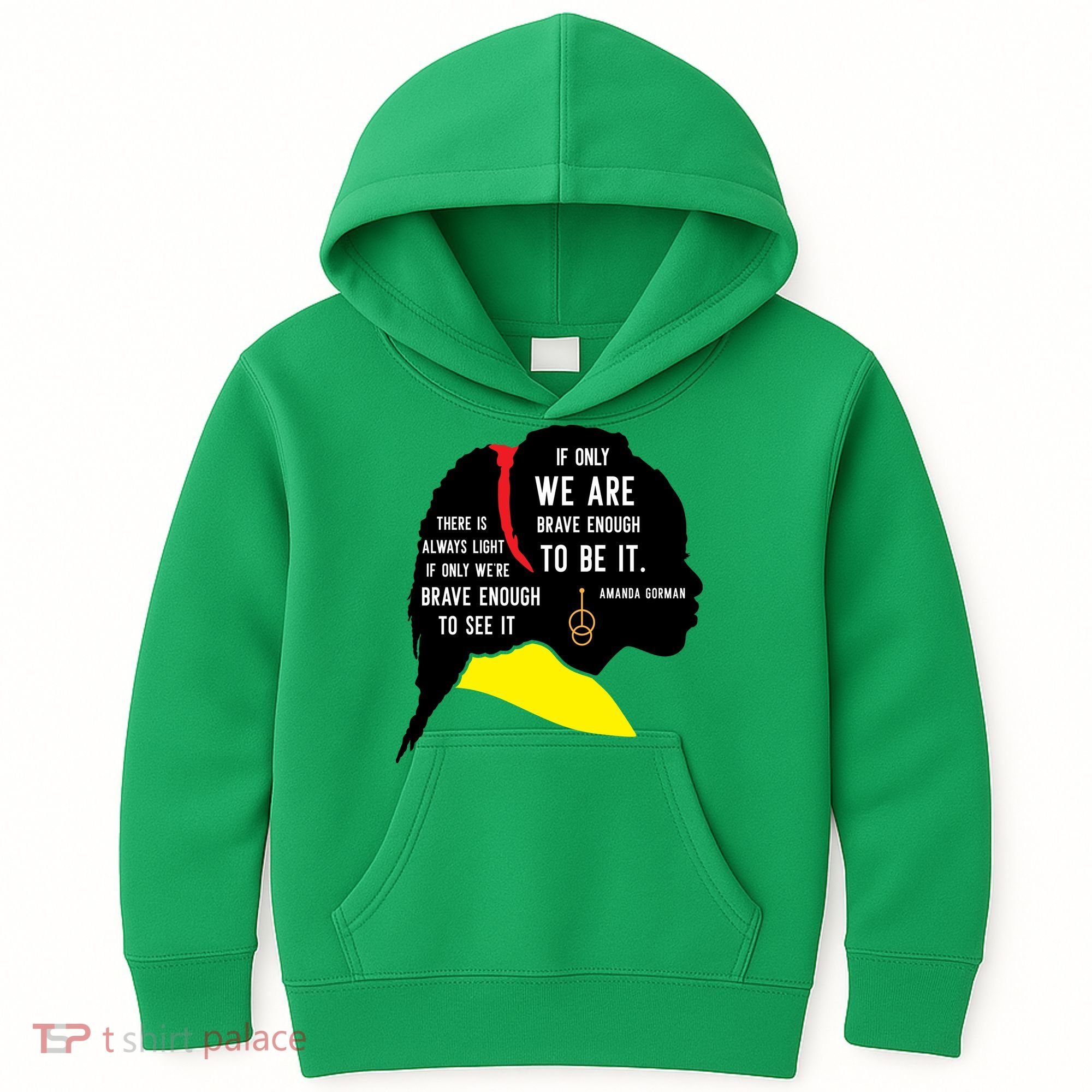 Amanda Gorman For Black History Month Gift Kids Hoodie