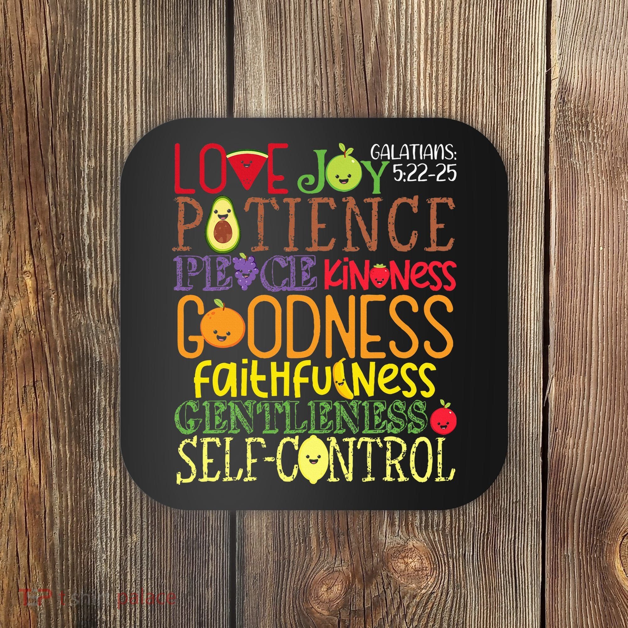 Awesome Galatians Fruit Of The Spirit Religious Verses Coaster